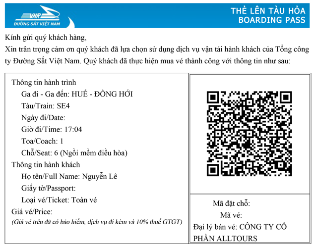 Mẫu vé tàu Tết 2025 hợp lệ