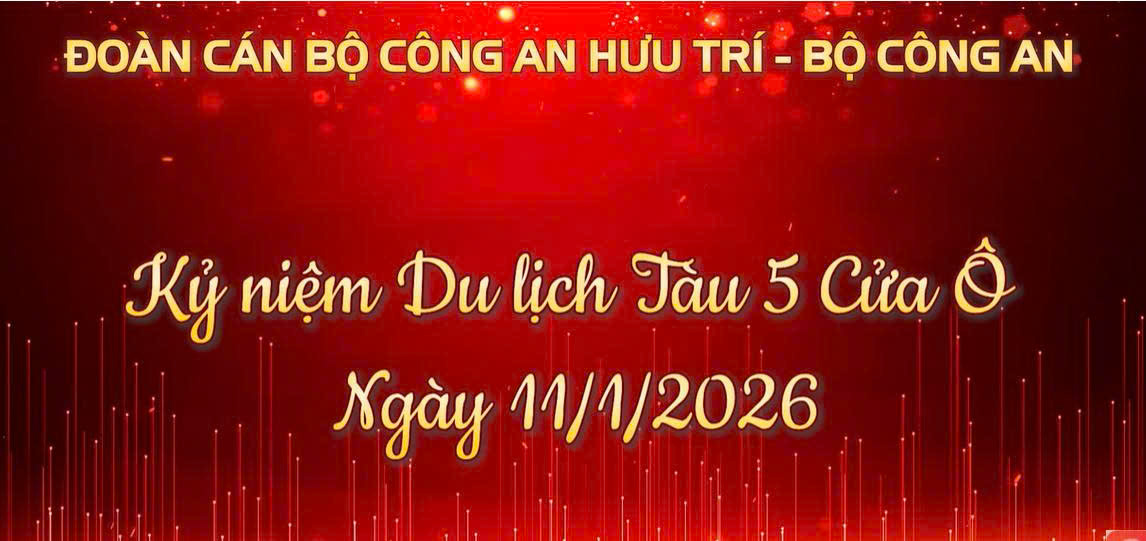 Hội viên CLB Nữ Công an hưu trí kỷ niệm du lịch tàu 5 cửa ô ngày 11/01/2026