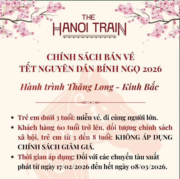Chính sách giá vé tết Tết từ 17/02/2026 - 08/03/2026