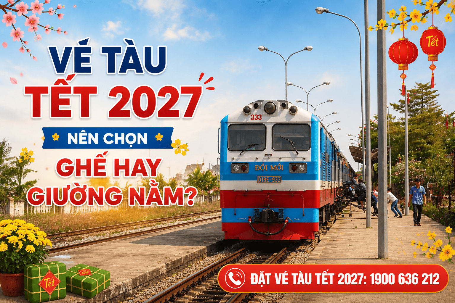 Vé tàu Tết 2027 nên chọn ghế hay giường nằm?